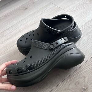 Crocs Black Platform Bae Clog
